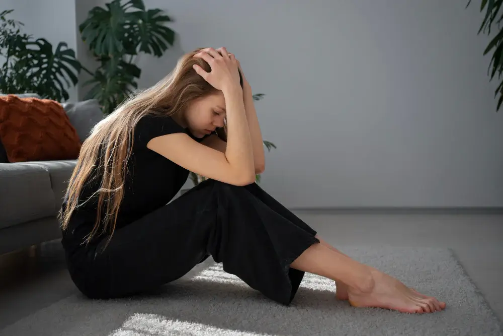 jeune femme déprimée